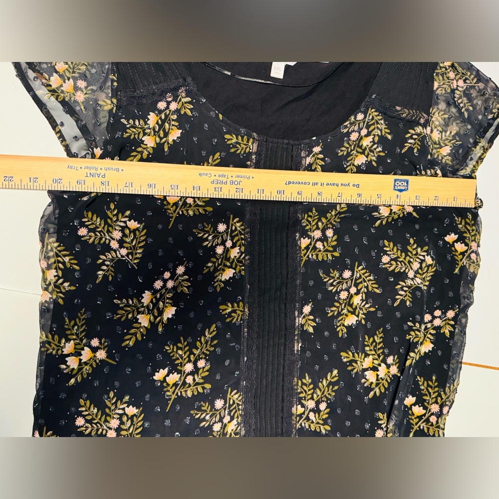 Floral Ditzy Patterned Top, Lauren Conrad, size XXL - Picture 5 of 13